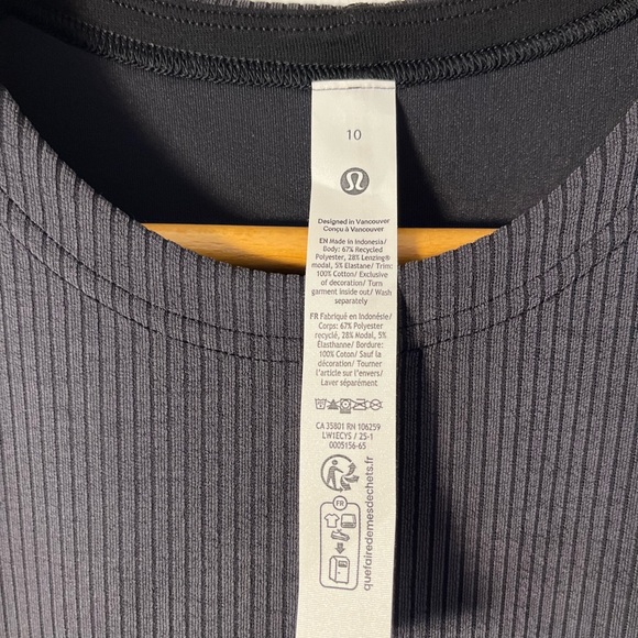Lululemon Ribbed Softstreme Tank Dress Slim Fit Size 10 NWT - Picture 7 of 11